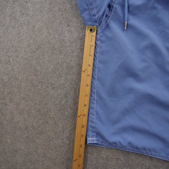 True Religion Shorts Mens 31 Blue Board Swim Surf Trunks Flip Pockets Drawstring - Picture 11 of 14